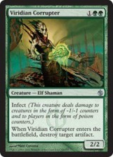 1x Viridian Corrupter - Foil Light Play, English Mirrodin Besieged MTG Magic