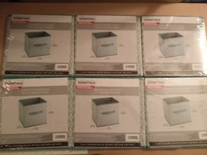 6 PK Closet Essentials Collapsible Storage Container (Teal) 11 x 10.5 x 10.5 - Picture 1 of 5