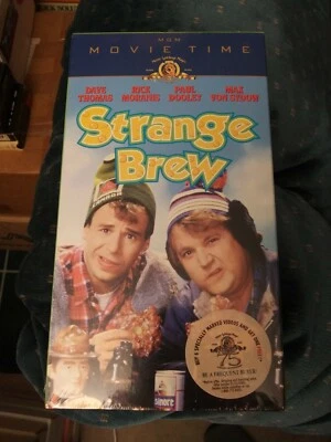 Strange Brew RARE Sealed Case with MGM Watermark (1983) VHS 80s Rick Moranis NEW - Image 1 of 4