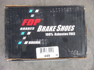 BRAND NEW FDP REAR BRAKE SHOES 449 FITS VEHICLES LISTED ON CHART - Image 1 of 2
