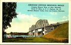 Postkarte Abraham Lincoln Memorial Bridge Missouri Blair Nebraska A128