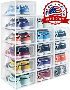 15 Cajas Almacenamiento De Zapatos Organizador Para Armario Plegables Caja Nuevo - Imagen 1 de 8