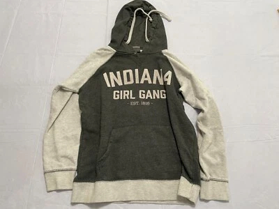 Moletom com capuz MV Sport Indiana Girl Gang cinza feminino XS -402 - Imagem 1 de 4
