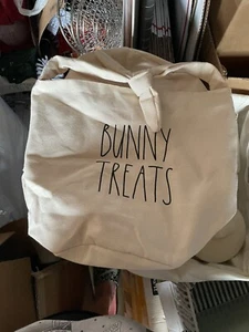 Rae Dunn BUNNY TREATS Canvas Hase Eiersuche Tragetasche Osterkorb usw.. - Bild 1 von 1