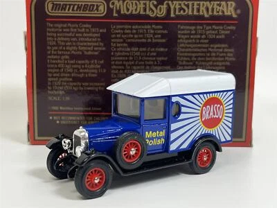 Morris Cowley Van 1929 Brasso 1:39 Scale Models of Yesteryear Matchbox Y19D S7 - Image 1 of 4