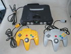 Nintendo 64 N64 Game Console System Bundle Yellow &amp; Grey Controller + jumper pak