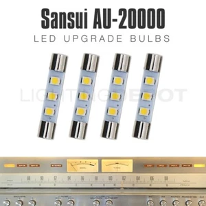 4 piezas esfera de bombilla medidor de luz estéreo vintage LED blanco cálido de 8 V Sansui AU-20000 estéreo - Imagen 1 de 6