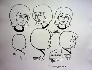 FANTASTIC FOUR 1967 Animation Production ALEX TOTH Model Cel Copy Hanna-Barbera - Picture 1 of 2