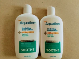 AQUATION Hydrating Daily Lotion Ceramides Oatmeal Aloe Vera 15.6 Fl Oz-2 Items!! - Picture 1 of 4