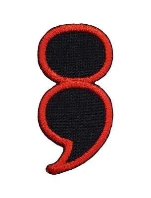 Semi-Colon Semicolon Embroidered Iron On Patch Gifts My Story Isn't Over Yet - Image 1 of 3