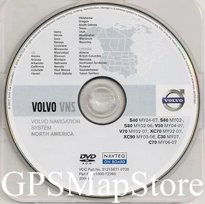2003-2006 Volvo XC70 XC90 S80 S60 V70 V50 GPS Navigation DVD West region Map OEM - Foto 1 di 2