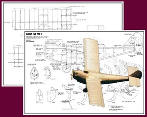 AMI Model Airplane Plans (FF/RC): Handley Page Type X 36" Sport-Scale for EP /IC - Picture 1 of 3