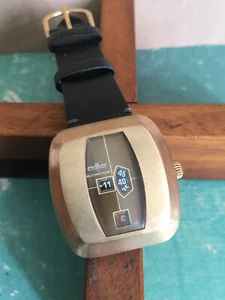 Vintage Montre Bracelet Homme Dorée Automatic à GUICHET VERTICAL CODHOR - Imagen 1 de 9