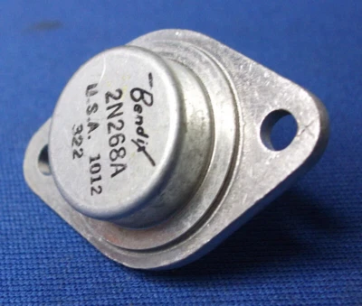 2N268A BENDIX POWER TRANSISTOR Vintage TO-3 TYPE LAST ONE - Image 1 of 2