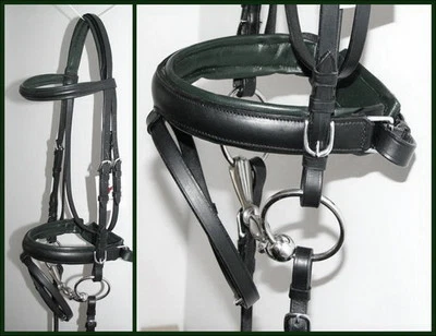 FSS Немецкие Шикарные ТЕМНО-ЗЕЛЕНЫЕ ОХОТНИЧЬИ Комфортные Мягкие Вожжи для Выездки РУКОЯТКА Уздечки НОВЫЕ - Изображение 1 из 4