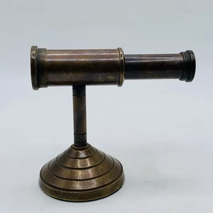 Miniatur Messing Teleskop auf Ständer 2 1/2" hoch - Bild 1 von 6