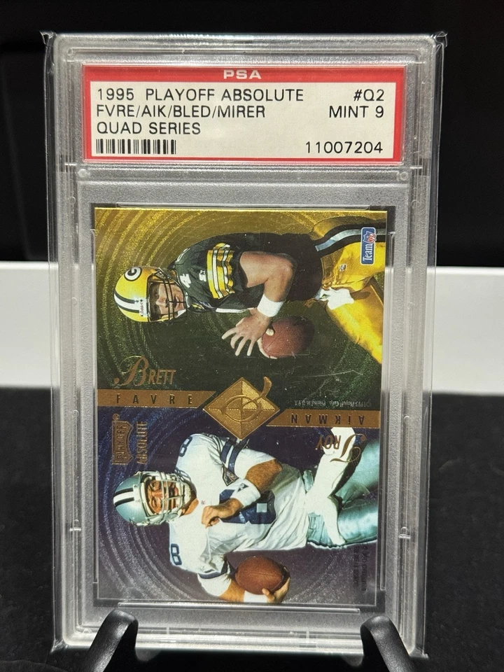 Playoff Absolute Quad Series 1995 Troy Aikman Brett Favre - PSA 9 - SP Foto 1 de 1