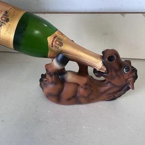 Cavallo Asino Vino Alcool Portabottiglie Resina Stravagante Statuina Barware Western - Foto 1 di 7