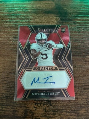 Mitchell Tinsley 2023 Panini Select Red X-Factor RC AUTO - Bengals / PSU / WKU - Image 1 of 2
