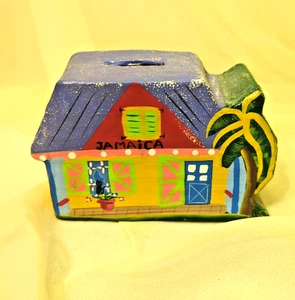 Banco casa jamaicano papel maché - Imagen 1 de 7
