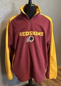 Vtg NFL Reebok Washington Redskins Men’s XL Fleece Pullover Jacket 1/4 Zip Y2K - Picture 1 of 15
