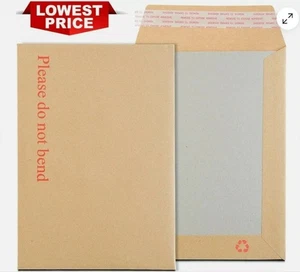 125 x C5 Bitte nicht biegen Hartkarton Rückseite Umschläge braun - Bild 1 von 10