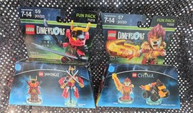 LEGO Dimensions Chima Laval and Ninjago Nya Character Fun Packs 71222/71216