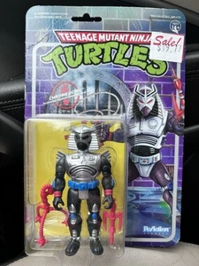 TMNT ReAction Chrome Dome Figure Super7 3,75” Sigillato Cardato Retro Giocattolo MOC - Foto 1 di 8