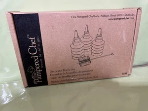 Pampered Chef Easy Accent Decorator Bottle Set #1585 Cookie Cake New in Box - Picture 1 of 3