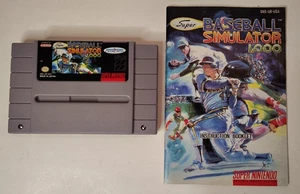 Super Nintendo Super Baseball Simulator 1000 con manuale - Foto 1 di 4