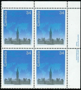 Canada sc#1061 Inter-Parliamentary Union Conference, UR Imprint Block, Mint-NH - Picture 1 of 4