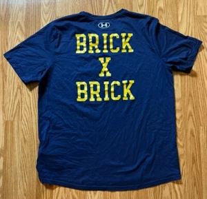 Notre Dame Football Team Issued Under Armour Shirt BRICK X BRICK Size Large - Picture 1 of 5