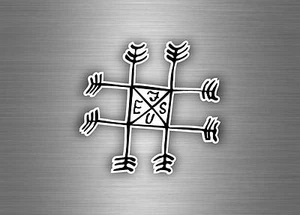 Sticker Icelandic Symbol Magic Viking Odinicraven Maladeilan r1 - Picture 1 of 1