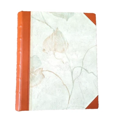 Álbum de fotos grande original de cuero genuino auténtico hecho a mano de colección 10x12 pulgadas Foto 1 de 4