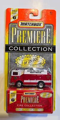 Matchbox Premiere Collection World Class #7 FIRE AUX POWER TRUC ACORN HILL  NIP - Image 1 of 4