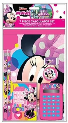 Disney Minnie Mouse Stationery Set with Calculator, Notepad, Pencils, Sharpener - Image 1 of 4