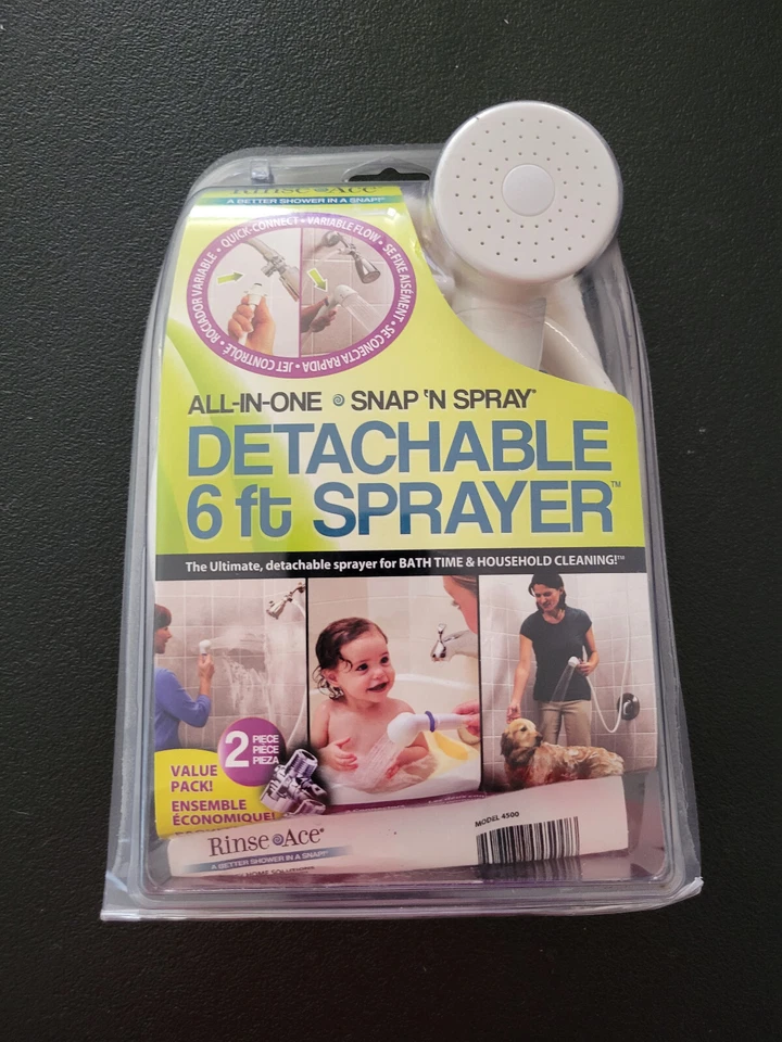 Rinse Ace Snap N Spray - Detachable 6 ft Sprayer for Shower - Quick Connect New - Image 1 of 1
