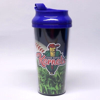 Taza de viaje Cedar Rapids Kernels vaso 16 oz aislada ligas menores de béisbol Foto 1 de 4