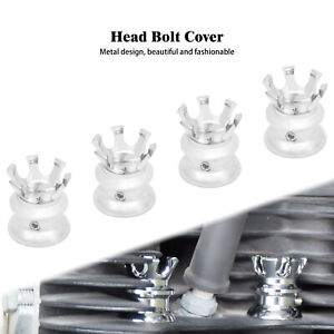 Chrome Head Bolt Cover Crown Covers Fit For Harley Sportster XL '86+ '08-'13 XR