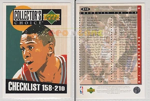 NBA UPPER DECK 1994 COLLECTOR'S CHOICE Checklist 158-210 B.J Armstrong #210 MINT - Foto 1 di 1