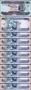Solomon Islands 5 Dollars 2008 2009, UNC, 10 Pcs LOT, Consecutive, P-26, C/5 - Picture 1 of 5