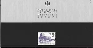 1995 Carrickfergus Castle £3 High Value in Presentation Pack no 33 Cat £20 1613a - Picture 1 of 1