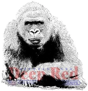 Deep Red Stamps Gorilla Rubber Cling Stamp - Picture 1 of 3