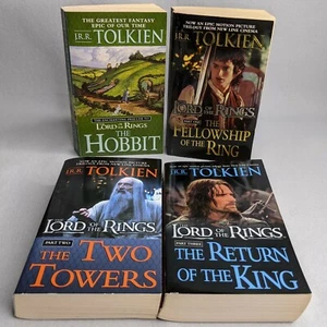 The Hobbit & Lord of the Rings Trilogy by Tolkien - DelRey 2001 New Line Cinema - Picture 1 of 12