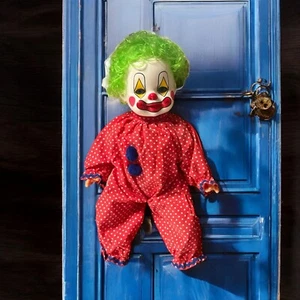 Vintage 1981 Perkecta Clown Doll 14" Rare Green Hair Made In Hong Kong - Picture 1 of 8