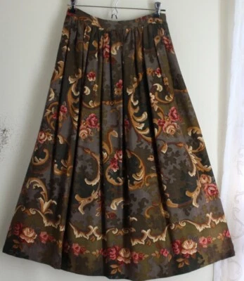 Linda Allard Ellen Tracy Talla 6 Lana Seda Challis Preciosa Falda Pixilada Paisley Foto 1 de 4