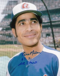FELIX MILLAN ATLANTA BRAVES 1969,71 ALL STAR COLOR ACTION SIGNED 8x10 - Picture 1 of 1