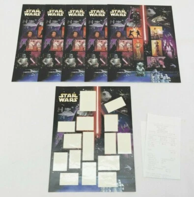 Lot of 5 Full Sheets + 1 Used Sheet Star Wars Stamps 2007 USPS TY - Image 1 of 4