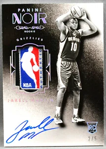 2015-16 Panini Noir Jarell Martin RC ROOKIE LOGOMAN JERSEY PATCH AUTO #2/5 #217 - Picture 1 of 2