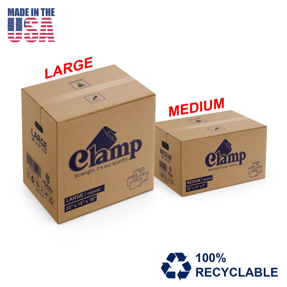Cardboard boxes for Moving, Storage and Shipping with handles, Pack of 10 pcs - Image 1 of 4